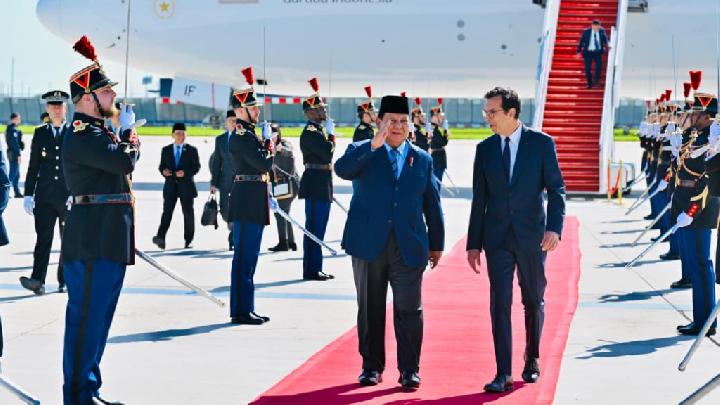 Presiden Prabowo Tiba di Paris, Siap Perkuat Diplomasi dan Ekonomi Bilateral